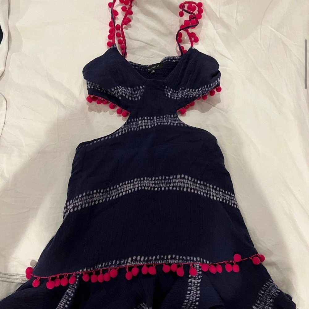 Colorful cutout mini dress